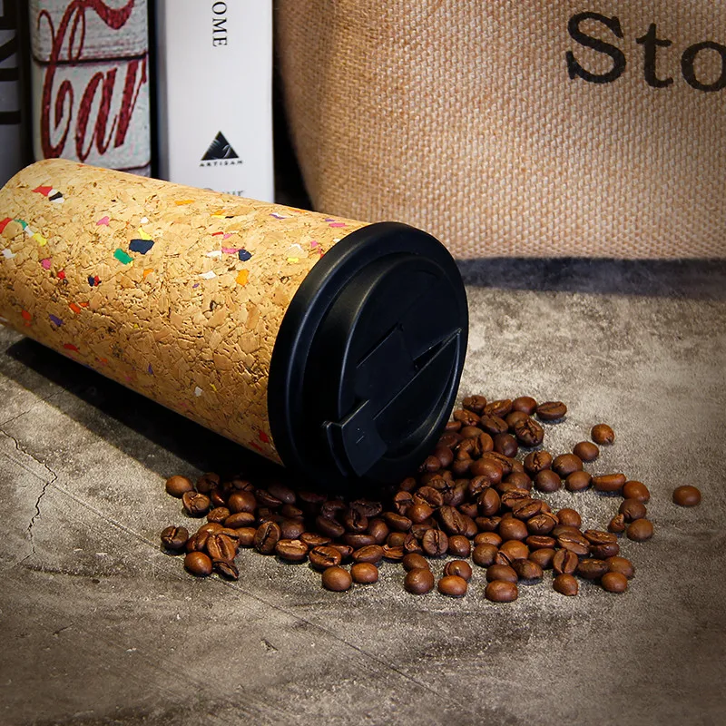 

Coffee Mug Travel Milk Mug 450ml cork outside PP inside Portable anti-scalding BPA free Cups and Mugs 4YANG