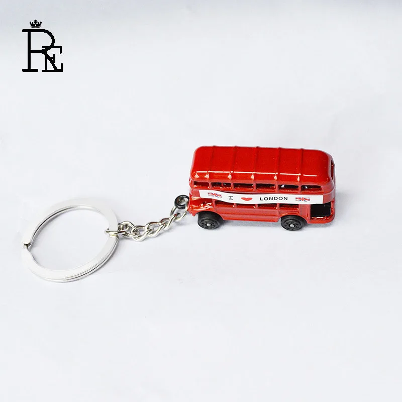 

RE 100pcs/Lot Free Shipping Exquisite UK i love london Red Bus Key Chains High Quality Personality KeyChain Keyring Keyholder