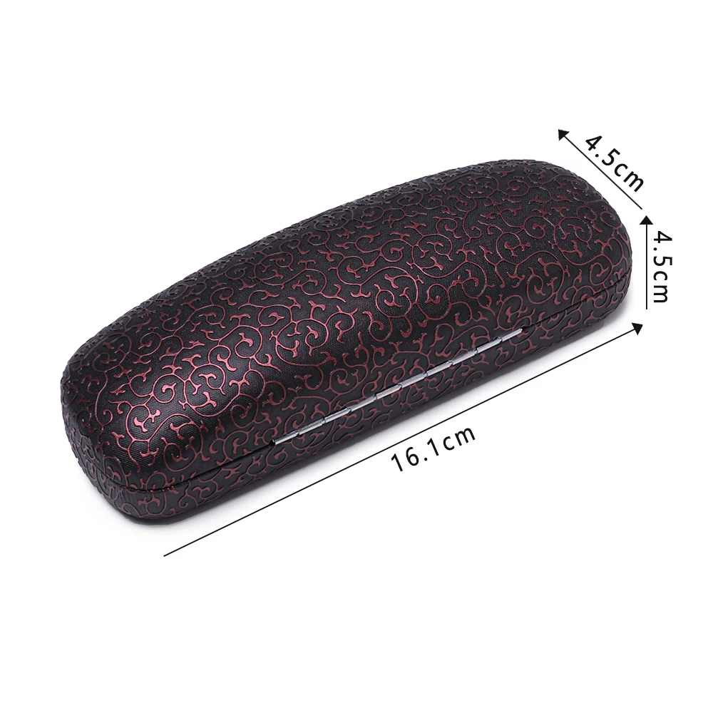 New Fashion Print Eyeglasses Box Sunglasses Eye Glasses Case for Women Men Hard Metal Glasses Protector Box Eyewear Accessories