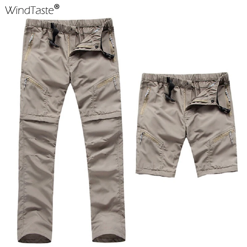 WindTaste летние мужские дышащие съемные походные брюки для спорта на открытом