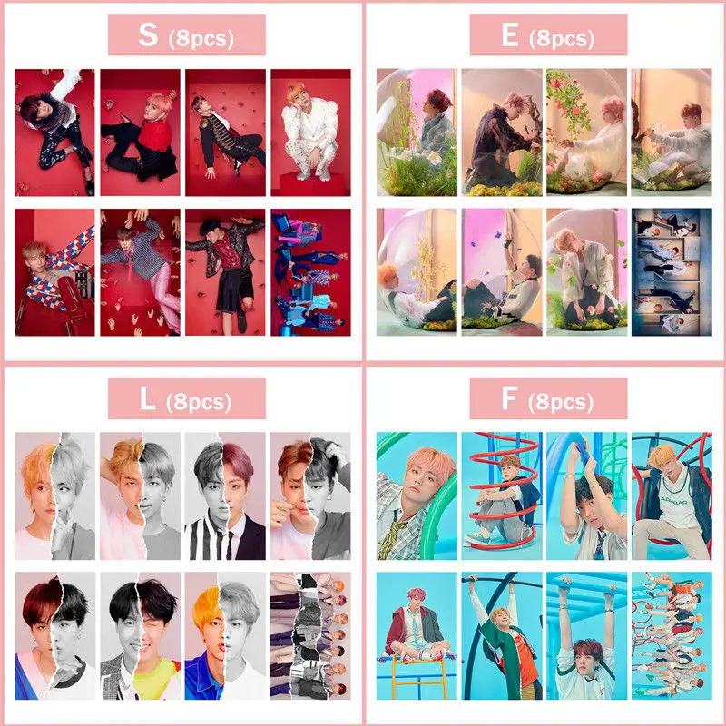 SGDOLL Korea Kpop BTS LOVE YOURSELF ANSWER Card Bangtan Boys Lomo Card Photocard New 8pcs set On