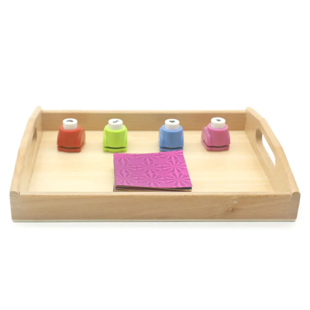 Монтессори перфоратор деятельности Sensorial материал Juguetes Brinquedos Educativos De Madeira