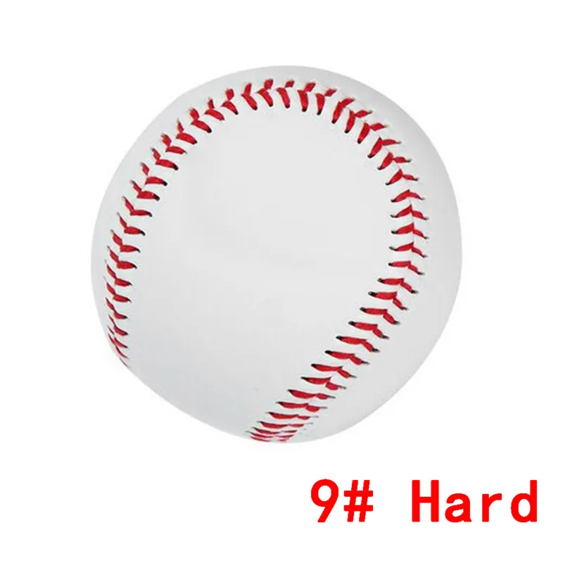 Универсальный 9# ручной Бейсбол s ПВХ и ПУ Верхний жесткий и мягкий бейсбольные мячи мяч для Софтбола тренировочное Упражнение Бейсбол Мячи Лидер продаж - Цвет: Hard  72mm