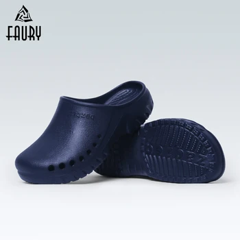 

Summer Soft Hollow Surgical Slipper Hospital Medical Work Shoe Beachwear Hold Men's Shoe Lab Doctors Nurses Footwear Scrub Shoes