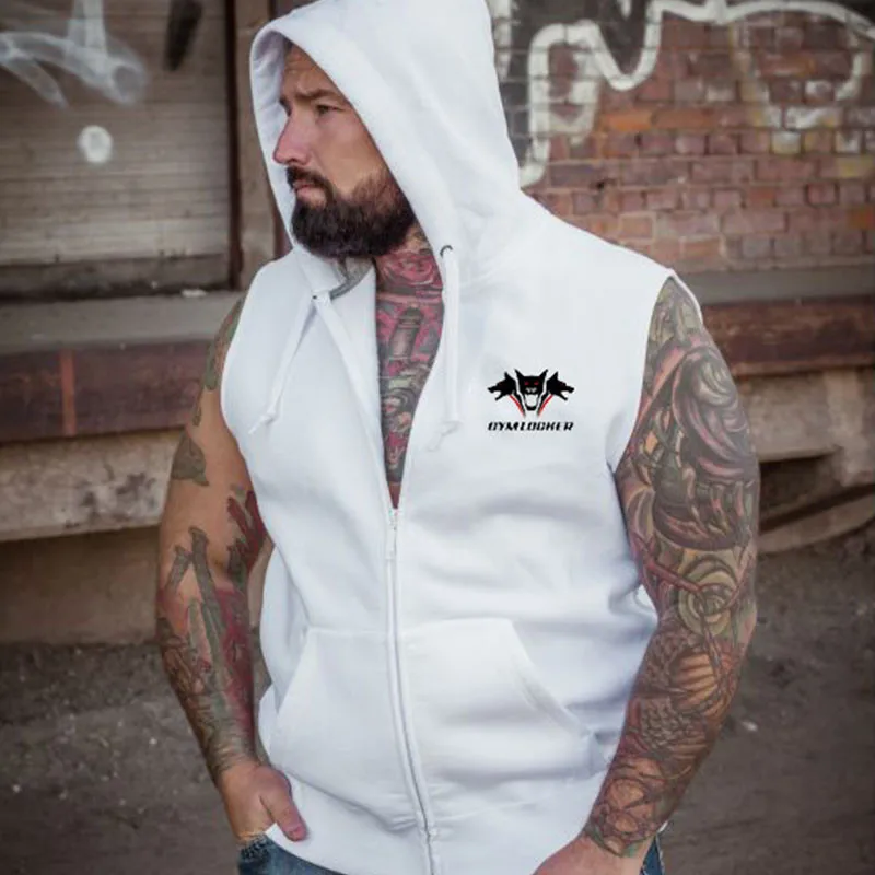 mens hoodies gym sleeveless Sweatshirt  (1)