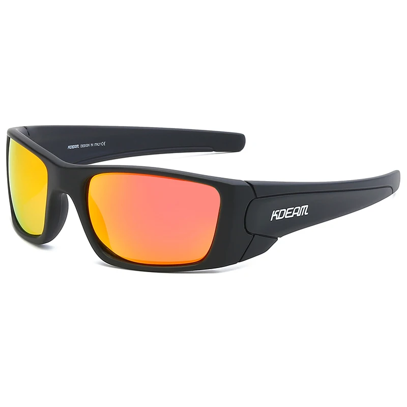 KDEAM Новое поступление мужские спортивные солнцезащитные очки TR90 оправа HD поляризованные зеркальные линзы уличные очки UV400 5 цветов с Чехол KD555