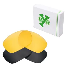 2 пары Mryok поляризованные Сменные линзы для солнцезащитных очков-oxley Ten невидимые черные и HD желтые