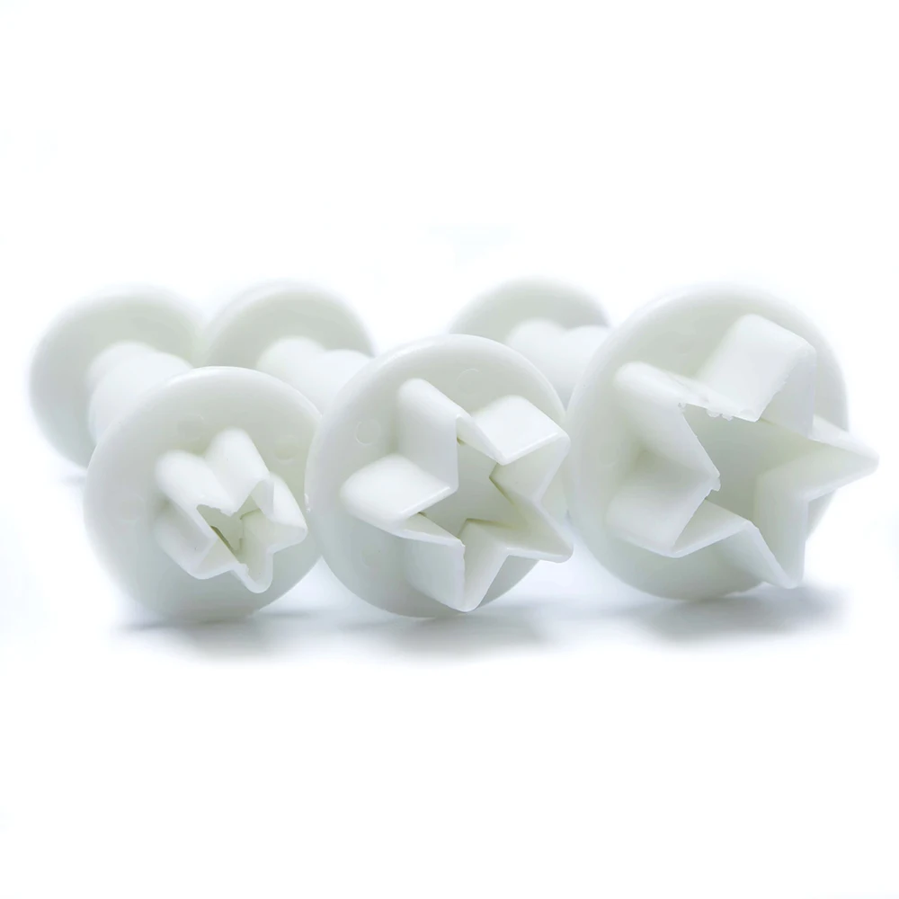

3Pcs/lot Star Shape Mold Cutter Fondant Cake Decorating Tools Cookie Sugar Craft