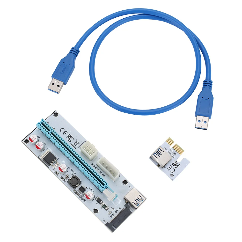 Новый 1 шт. S/6 шт./12 шт. PCI-E Riser VER 008 S Express 1X до 16X USB 3,0 графика добыча удлинитель