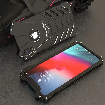 

Slim Metal Aluminum Protector Hollow Out Defender Batman Case for iPhone 6 6S 7 8 Plus X XR XS Max Shockproof Armor Rugged Cover