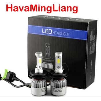 

2Pcs S2 Car Headlight 12V WORK LIGHT H4 LED H7 H1 H3 H11 H13 9003 9004 9005 9006 9007 72W 8000LM Auto Headlamp 6500K Light Bulb