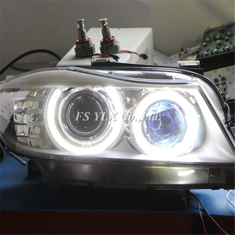 FSYLX H8 80 Вт Светодиодный Маркер ангельские глазки для BMW E87 E82 E92 E70 E90 E91 E60 E61 E63 E64 X5 X6