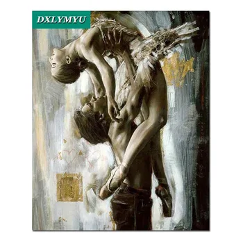 

Handmade Diamond Mosaic Diamond Embroidery Couple dancer All Diamond Crystal Diamond painting 5D cross stitch portrait Decorated