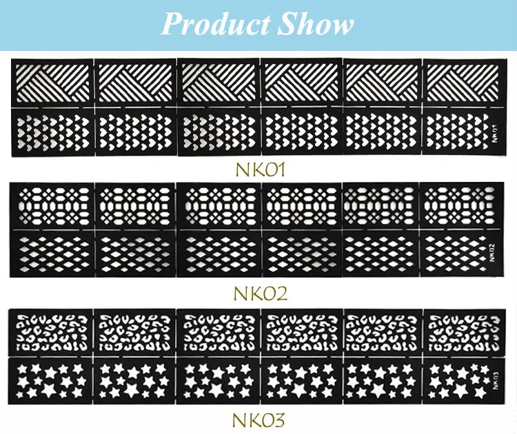 Трафаретная штамповка для маникюра, виниловые наклейки для маникюра и красоты, инструменты для ногтевого дизайна, 12 насадок/листов