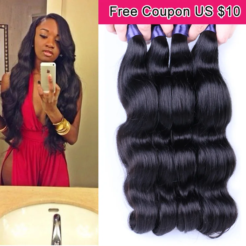 7A Brazilian Virgin Hair Body Wave 3 Bundles Lot Human Hair Weave Brazilian Hair Weave Bundles Brazilian Body Wave Virgin Hair