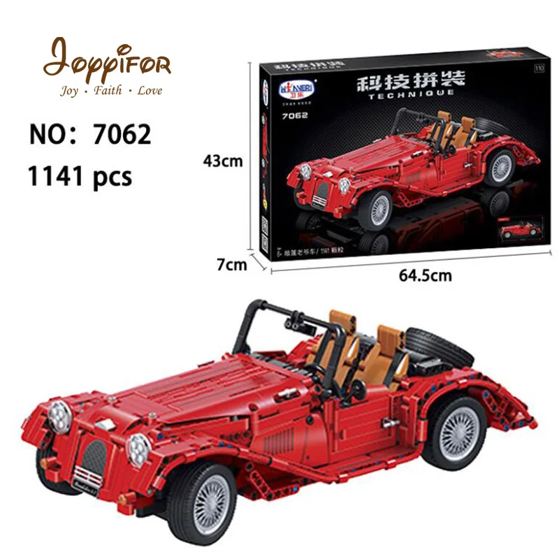 

red fancy car 1to 1old car helicopter buildiing block brick Compatible legoedDIY bricks Educational Children Toys