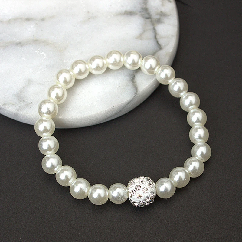 Pearl Jewelry Sets For Women Fashion Elegant Pearl Beads Wedding Bridal Necklace Earring Bracelet Costume Luxury Jewelery