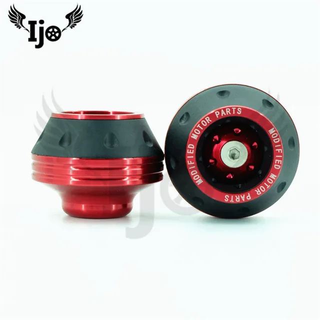 wheel protection motorbike crash pads colorful Protector motorcycle crash protect motocross crash pad wheel frame slider moto Red