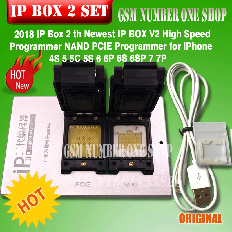 

2019 IP Box 2 th Newest IP BOX V2 High Speed Programmer NAND PCIE Programmer for iPhone 4S 5 5C 5S 6 6P 6S 6SP 7 7P free ship