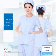 Дизайн короткий рукав Летняя женская форма медсестры, медицинская халат врача-лаборанта Красота салон стоматологическая клиника Рабочий Халат