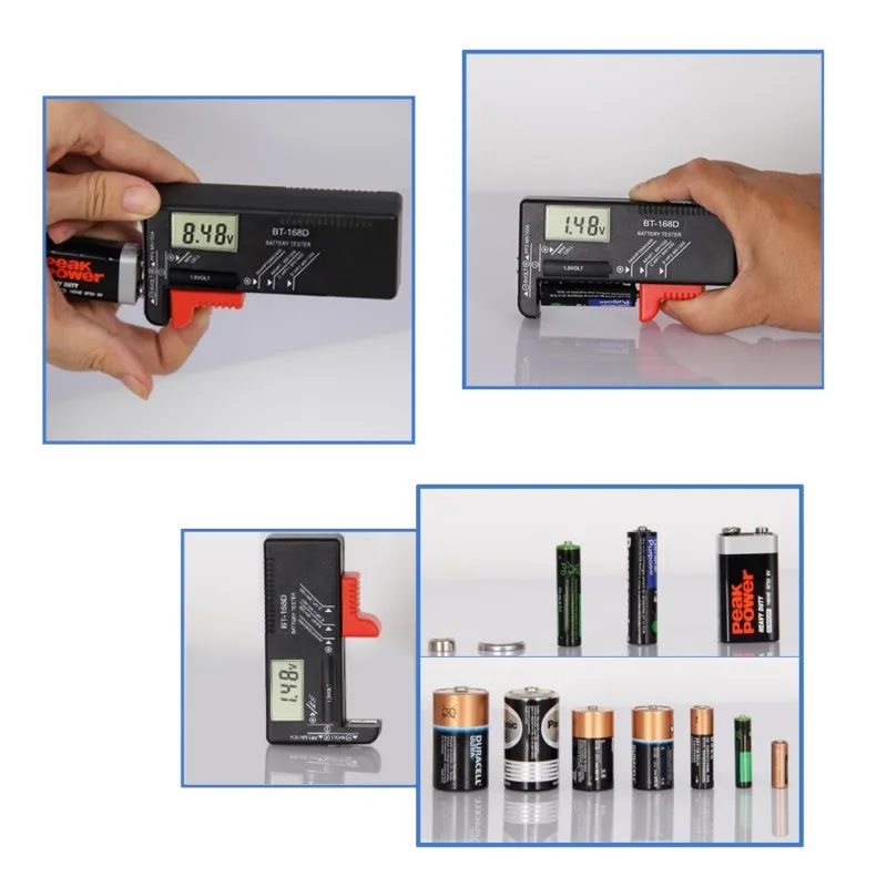WHDZ BT168D цифровой тестер емкости батареи умный электронный индикатор питания для 9 в 1,5 в AA AAA батареи C D