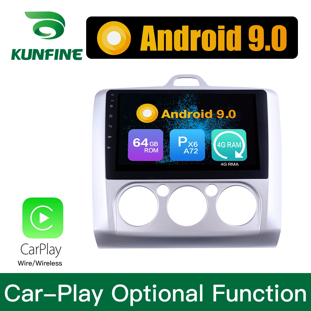 

Android 9.0 Ram 4G Rom 64G PX6 Cortex A72 Car DVD GPS Multimedia Player Car Stereo For FORD Focus MT 2009-2014 Radio Headunit