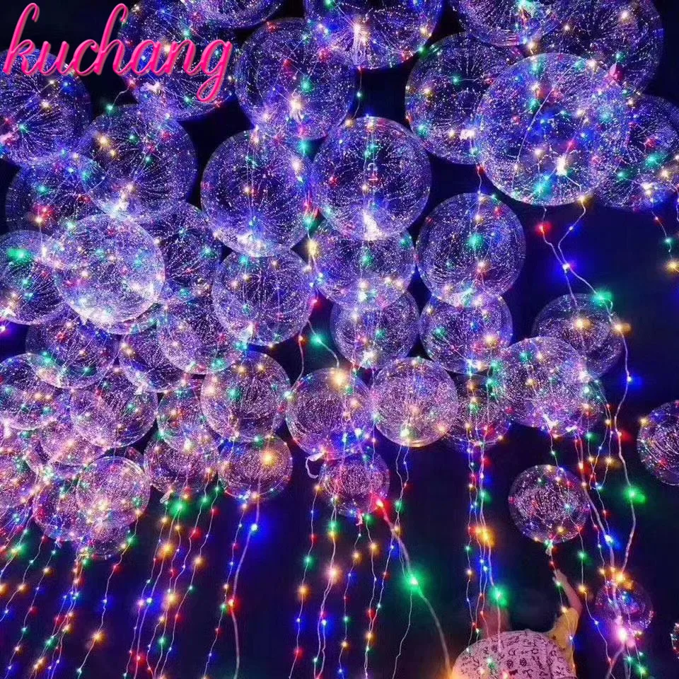 

10set 18inch 24inch 36inch PVC clear Bubble Balloons Without Wrinkle Balloon Birthday Party Wedding decoration balloon Led