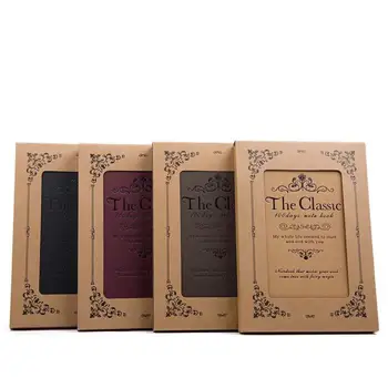 

None Exquisite Retro Notebook Diary with Cute Pattern & Outer Case Stationery Office Supplies Gift (Random Colour)