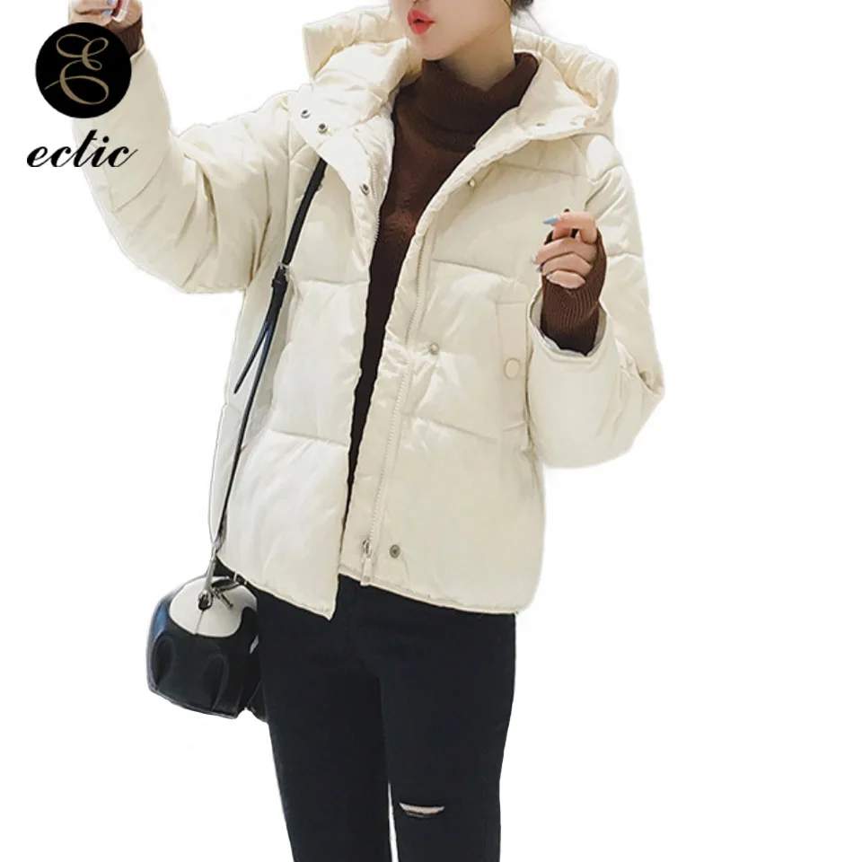 

Parka Women 2019 Korean Winter Jackets Jaquetas Feminina De Inverno Pink Hooded Bomber Puffer Jacket Long Sleeve Lammy Coat
