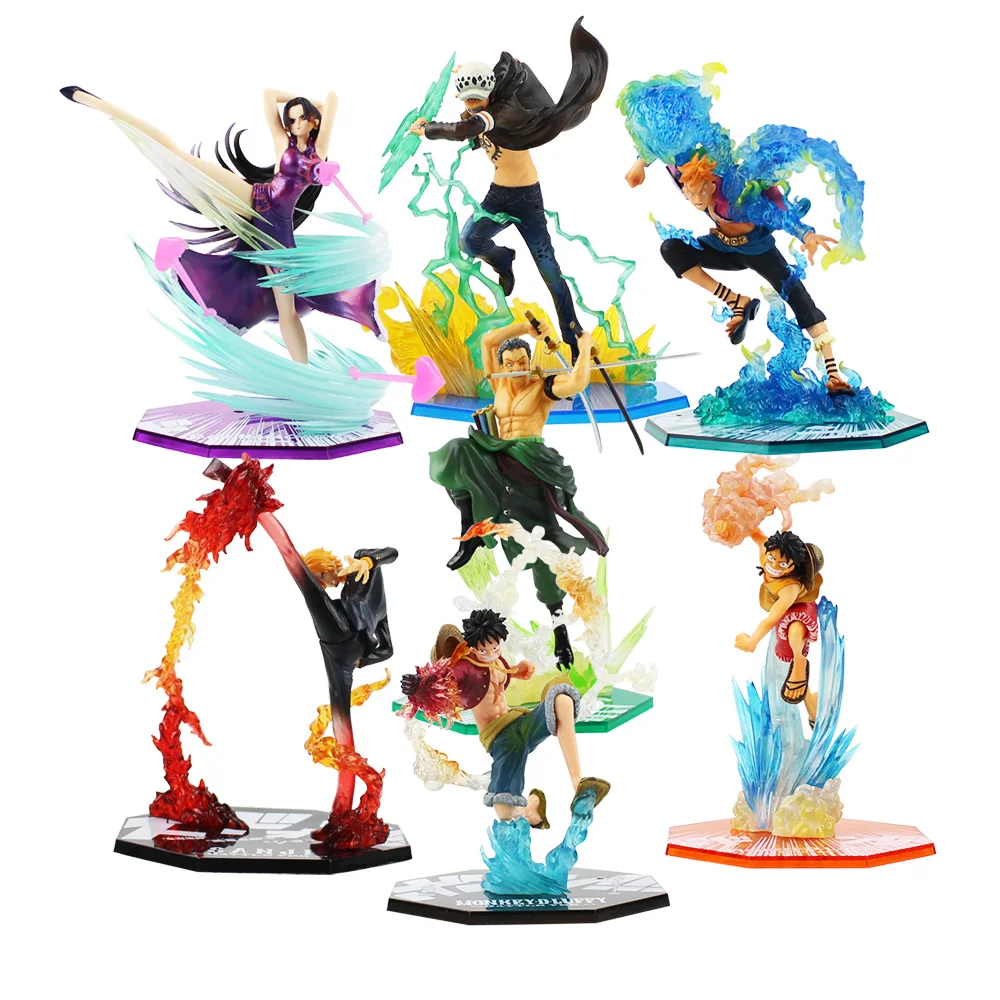 7styles Anime One piece Battle Ver. Figure Toys Luffy Sanji Marco Roronoa Zoro Boa Law PVC Action Boxed Model Gifts | Игрушки и хобби