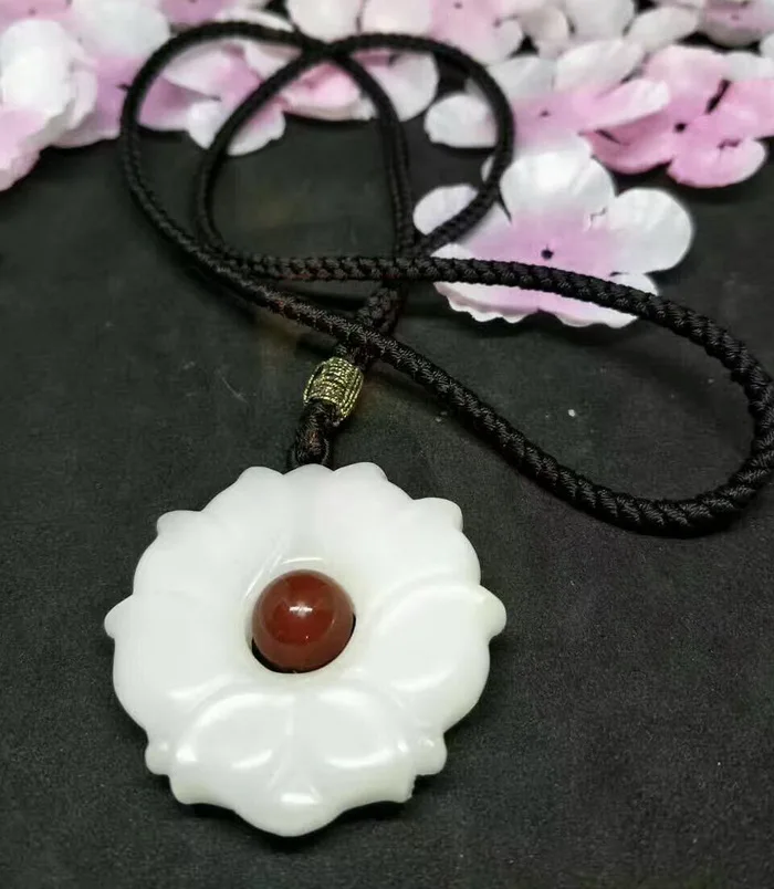 Drop Shipping Fine carving White Nephrite necklace pendant men's jewelry | Украшения и аксессуары