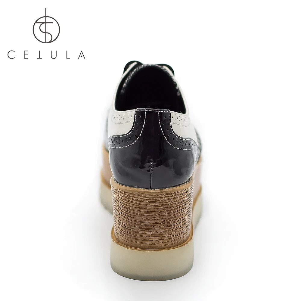 Lacets Main Cetula Chaussures Swallow Brevet Black Talons Oxford Texture Bois forme 2019 Hauts Classique Fabriqués Grille La Derbies Ft Jazz Femmes Plate À 6ArrwIqY