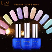 

3 Bottles Lvmay Brand Glazed Gold Series Gel Polish Art UV & LED Nail Gorgeous Color Professional Nails Tools 15ml Set K