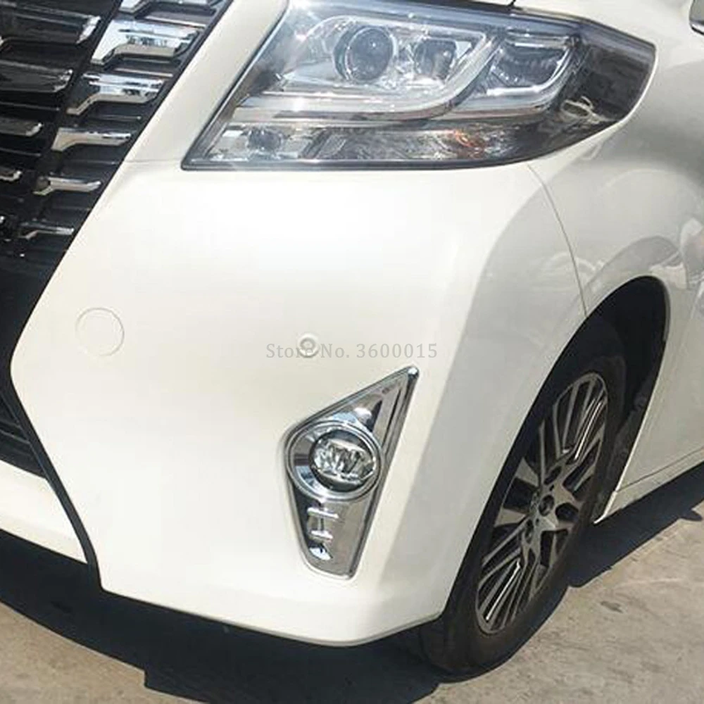 

Car Accessories For Toyota Alphard Vellfire 2016 2017 2018 Exterior ABS Chrome Front Fog Light Lamp Cover Trim Styling Frame