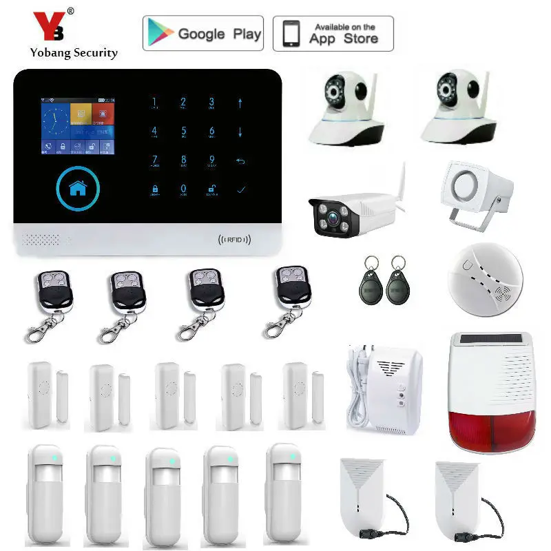 Yobang Security Wireless GSM IOS Android App wifi GSM home security Alarm Security Systems Home web systems security testing