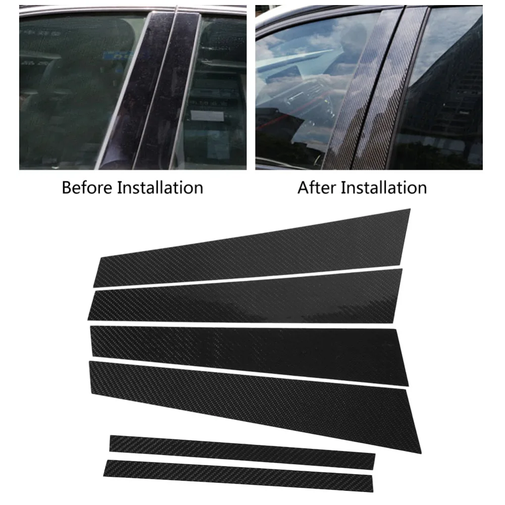 

Carbon Fiber Car Window B-pillars Trim Cover Decorative Sticker for BMW 3 Series E46 1998-2006 Car Accessories