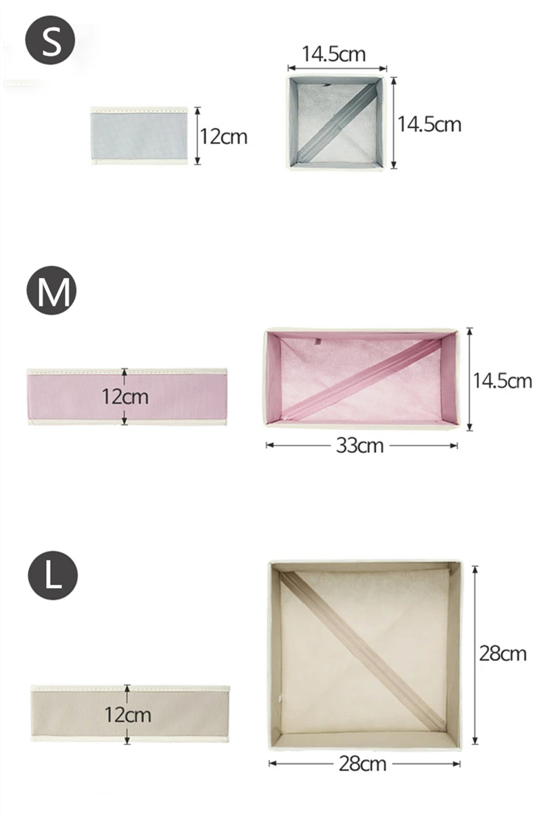 6pcs Simple Solid Non-woven Drawer Organizador Family Underwear Socks Storage Organizadores Home Wardrobe Storage Organizer Box 6pcs Simple Solid Non-woven Drawer Organizador Family Underwear Socks Storage Organizadores Home Wardrobe Storage Organizer Box