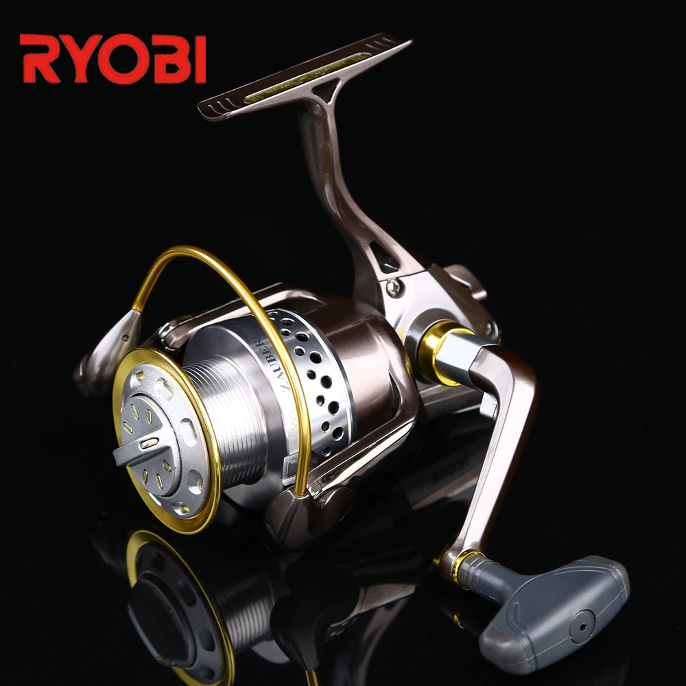 

RYOBI 100% Original Bronzed-Color Saltwater Freshwater Fishing Zauber Full Metal Body Worm Shaft Drive System Spinning Reel
