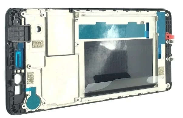 Чехол на заднюю часть батареи для TP-LINK Neffos X1 Lite TP904A передняя рамка мобильного телефона Repalcement arts - Цвет: Front frame-BK