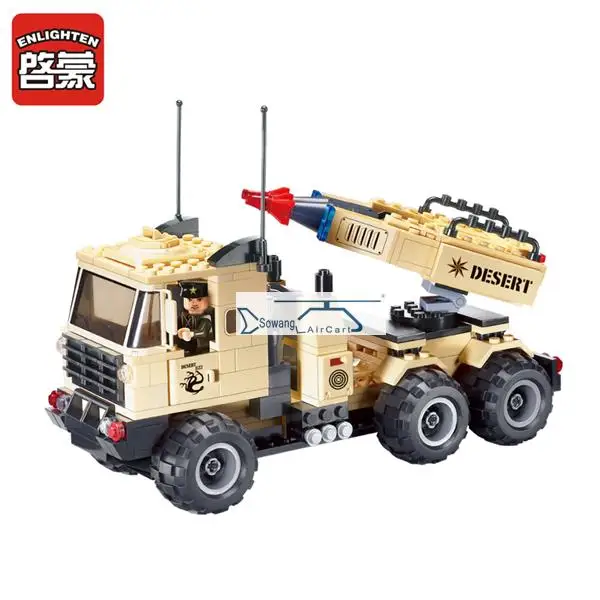 

Enlighten New 822 310pcs DIY Military Series Missile Car plastic Building Block sets eductional Bricks Blocks Toys for children
