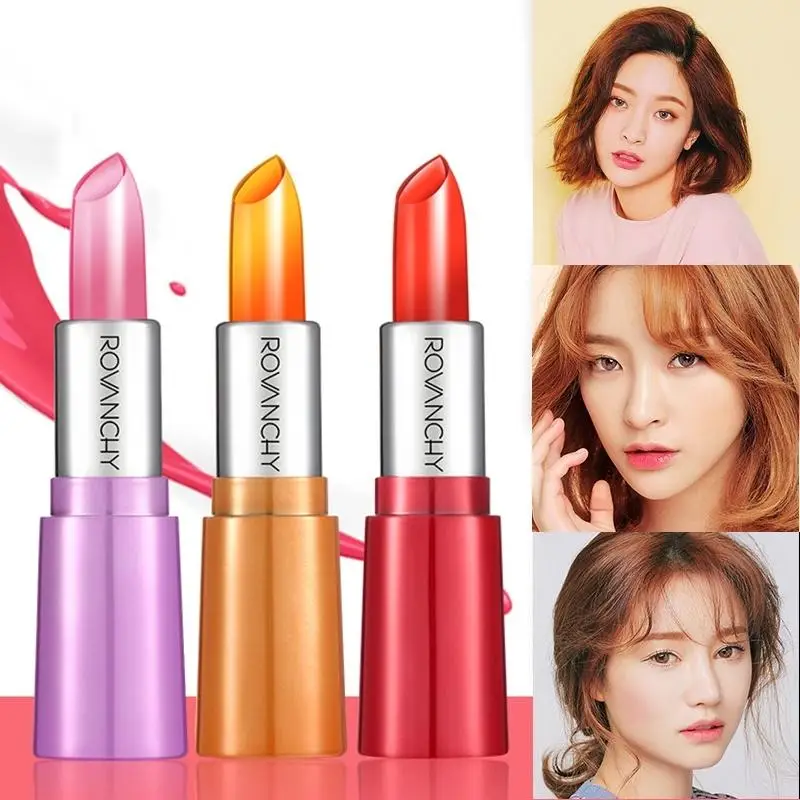 

Natural Temperature Change Color Jelly Red Lipstick Long Lasting Moisturizing Lip Makeup