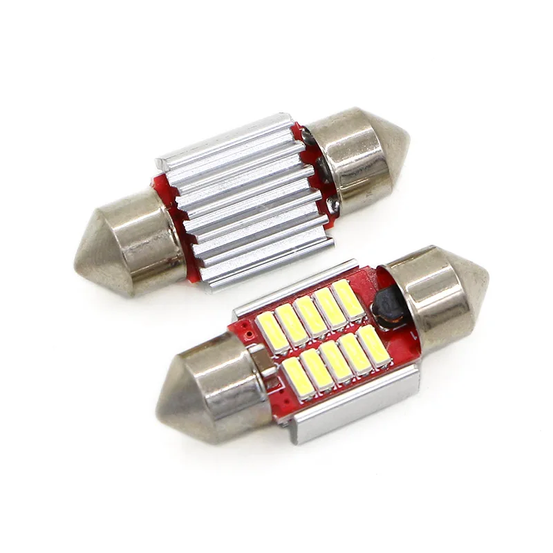 2x Festoon COB светодиодный C5W C10W 31 мм 36 39 42 Canbus лампа автомобильная карта купольный