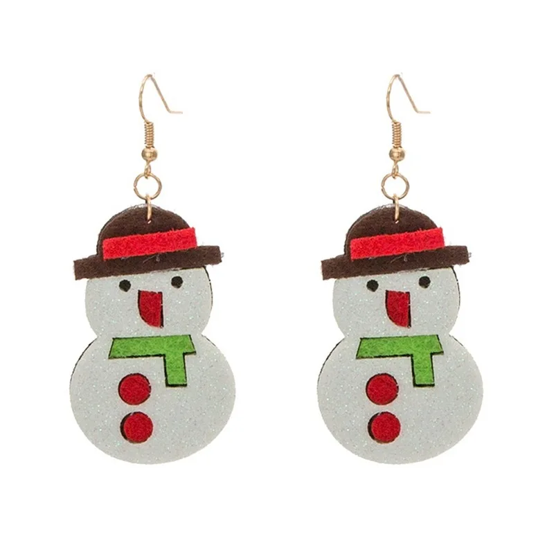 

2019 New Arrival Real Alexandrite Earings Fashion Jewelry Christmas Earrings With Europe And The Fashion Simple Cartoon Snowman