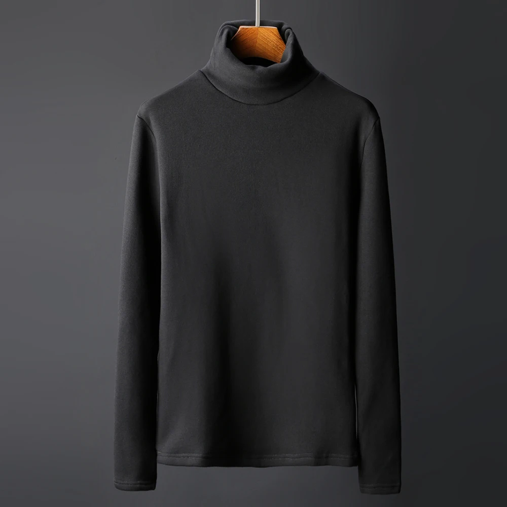 Under shirt England Style turtleneck men's Sweters gentleman winter Slim Pullover Warm shirt Cotton T-shirts thermal underwear (9)