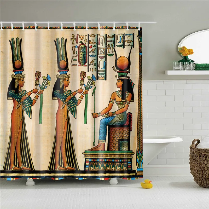 Новая ткань полиэстер абстрактные африканские принты занавески для душа водонепроницаемые крючки для ванной занавески для украшения ванной комнаты занавески s - Цвет: TZ170825