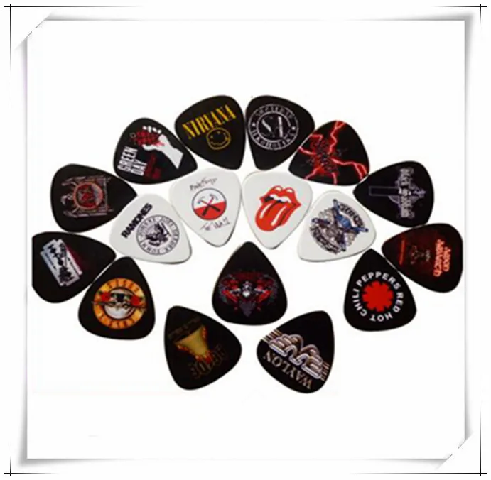 Many different Classical famous band guitar picks making plectrums,hot