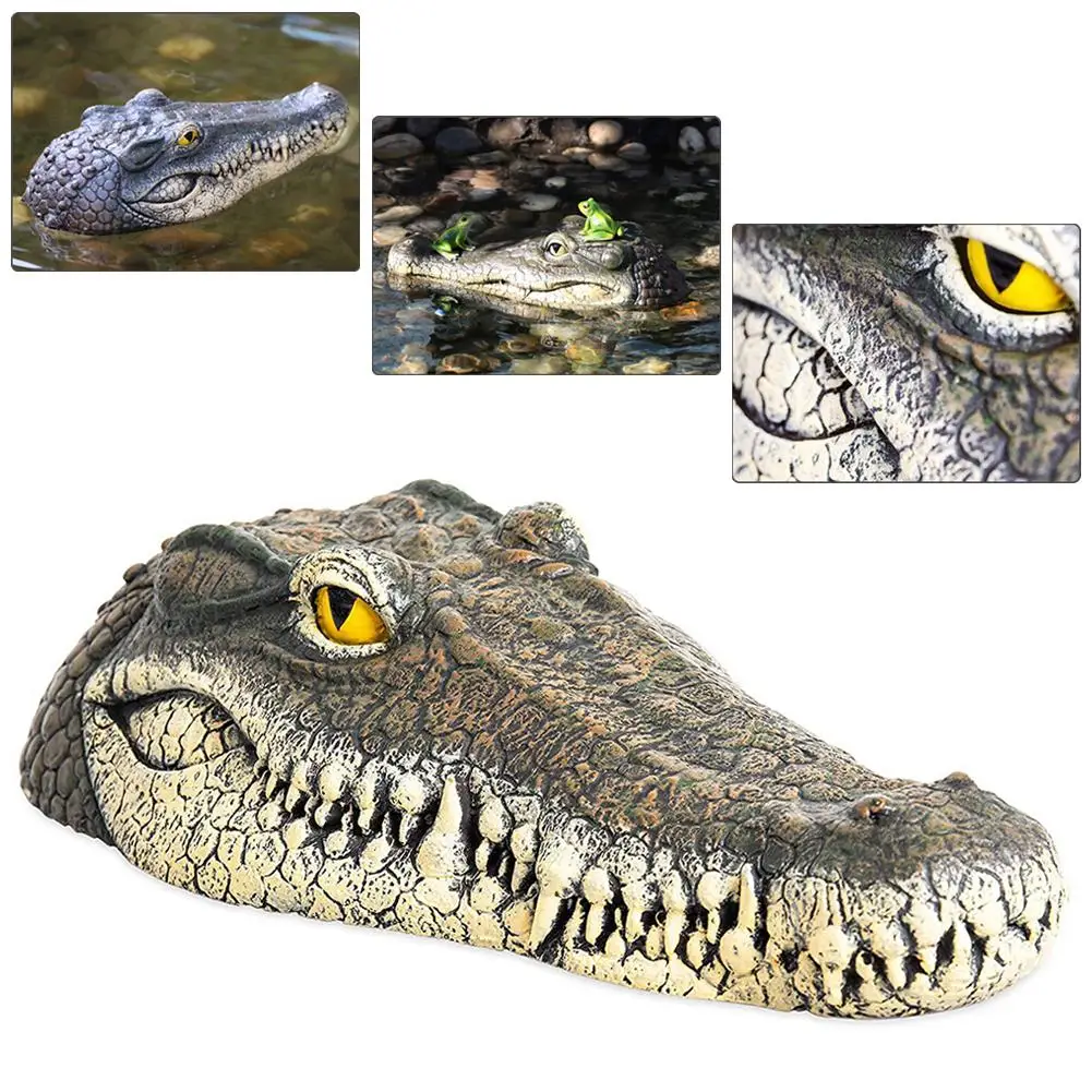 

Artificial Crocodile Alligator Head Floating Foam Decoy for Pool Pond Garden