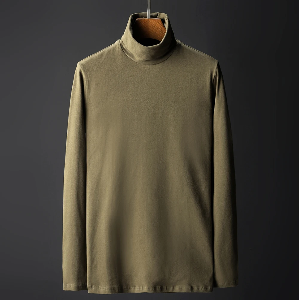 Under shirt England Style turtleneck men's Sweters gentleman winter Slim Pullover Warm shirt Cotton T-shirts thermal underwear (11)