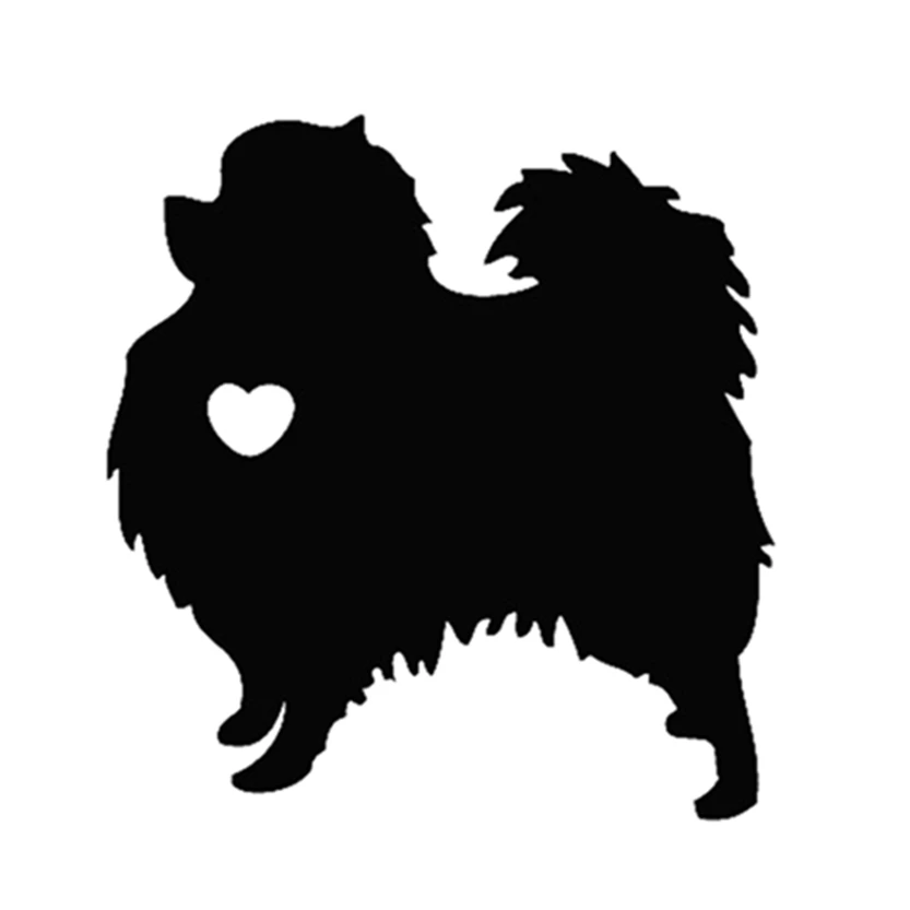 12x11 см I Love My Pomeranian Dog животное черный/белый стикер на машину с собакой водонепроницаемые наклейки аксессуары для стайлинга автомобилей Декор окна CL020 - Название цвета: Black