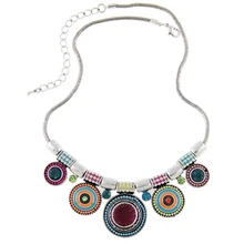 Moda Vintage Étnico Crystal Rhinestone Collares y Colgantes Bohemia Joyería Steampunk Gargantilla Declaración Collar Para Wamen